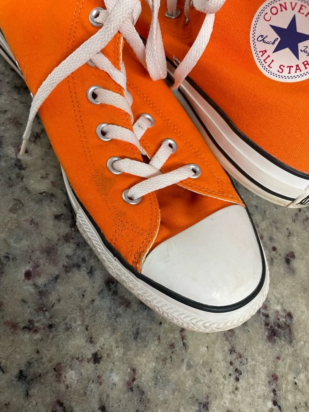 Converse Chuck Taylor All Star Hi Seasonal shoes orange colorway men 12 woman 14 - Picture 9 of 9